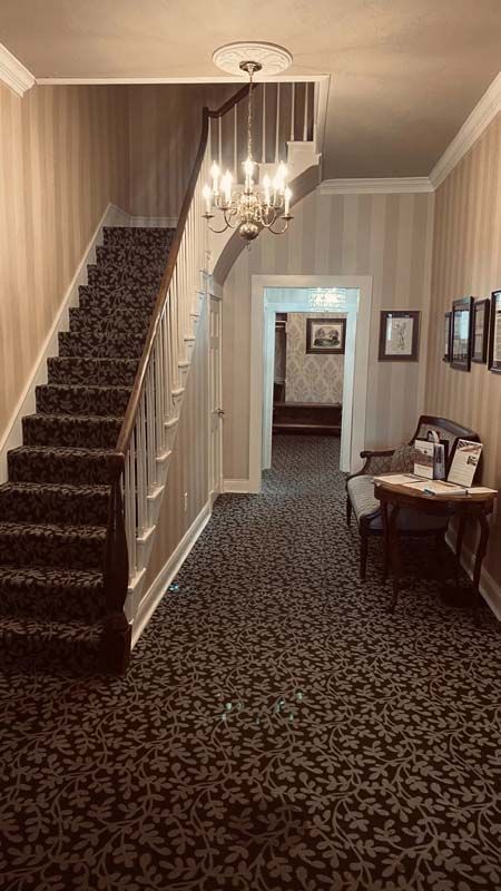 Staircase at Hartford Funeral Home in Hartford, KY