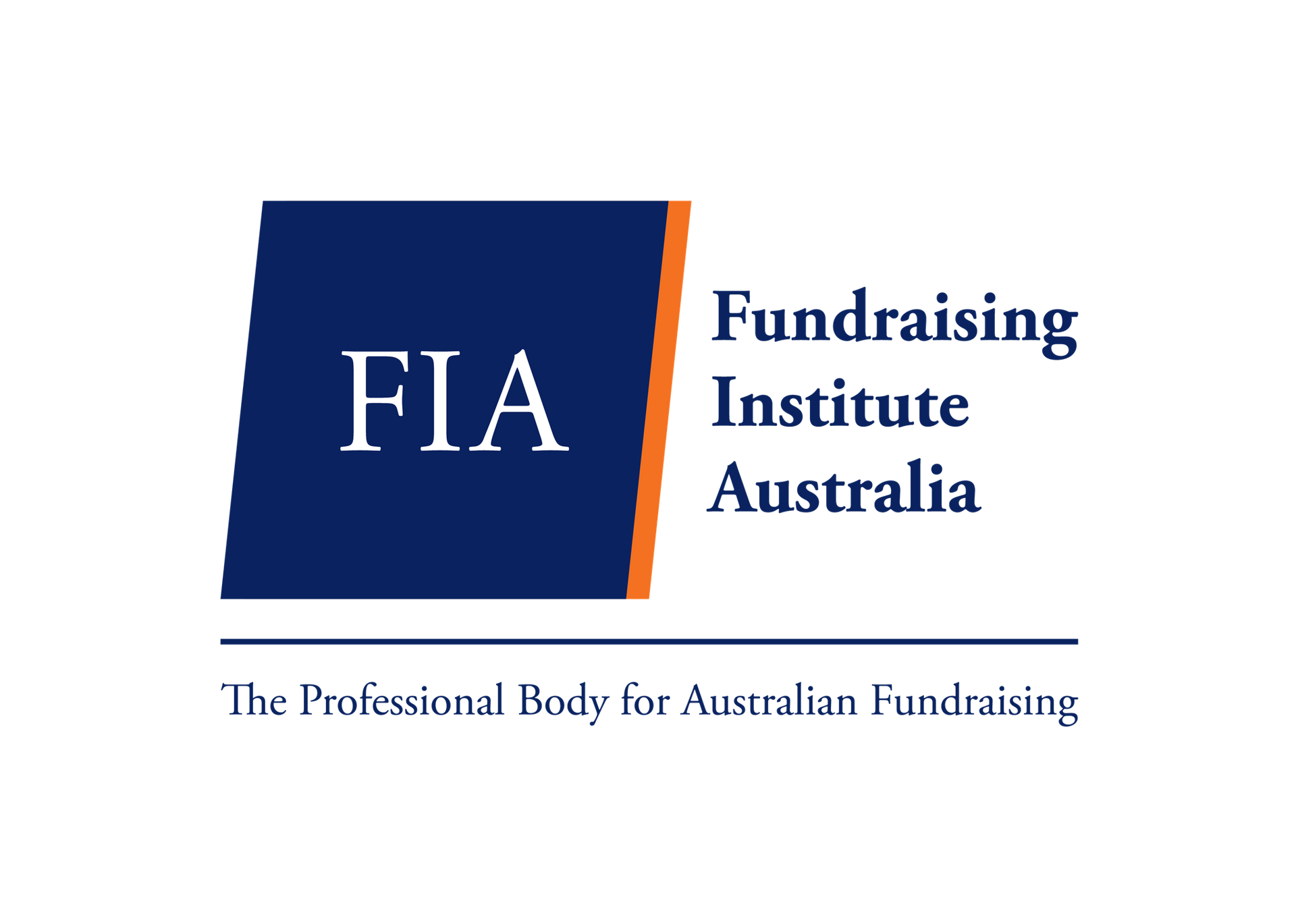 The fia logo is the professional body for australian fundraising.