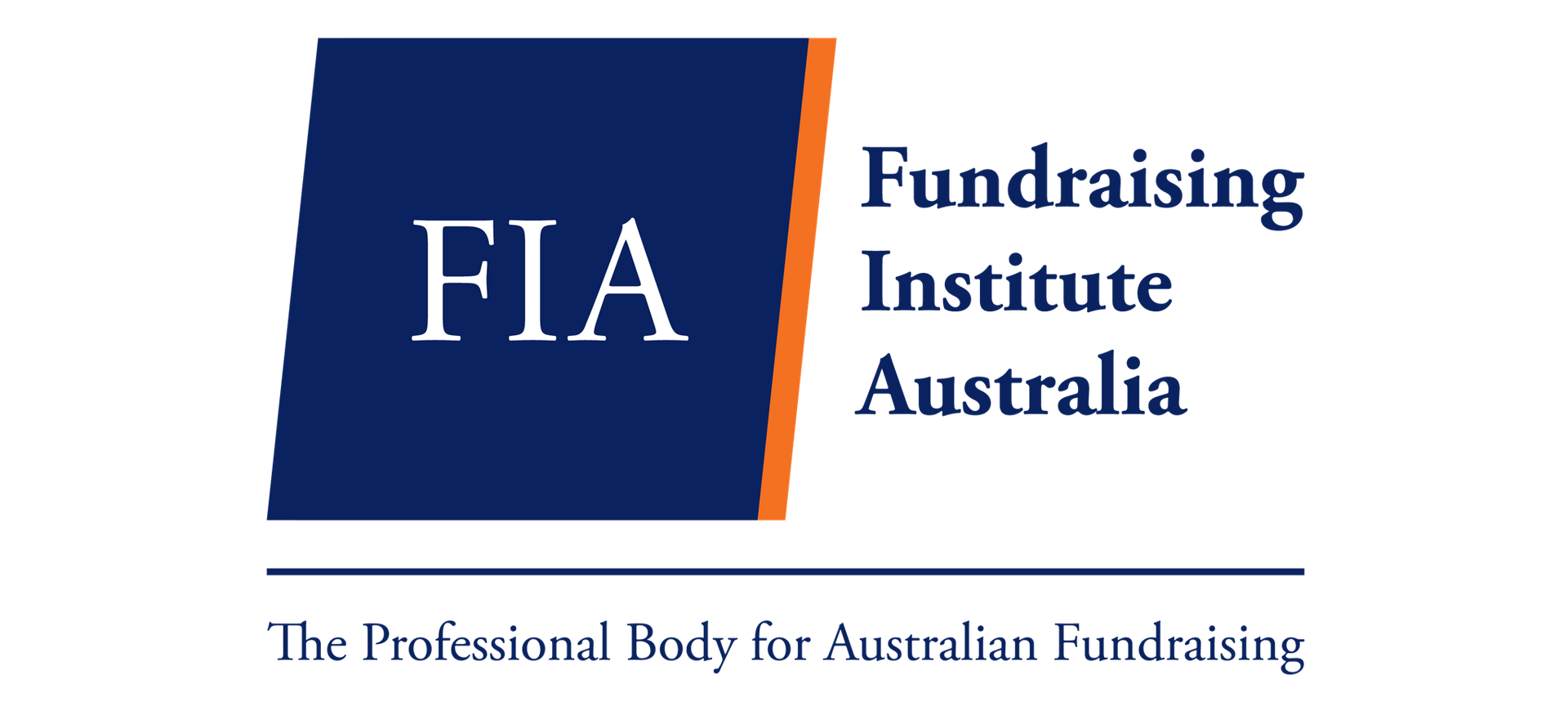 The fia logo is the professional body for australian fundraising.