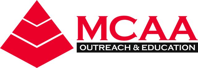 Red pyramid logo with 