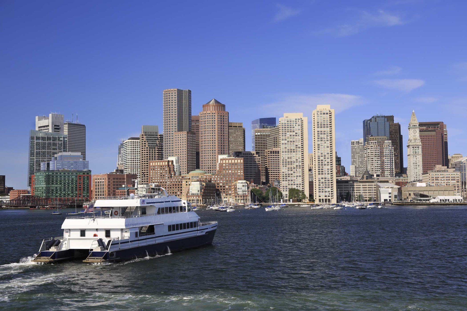 Boston skyline and harbor