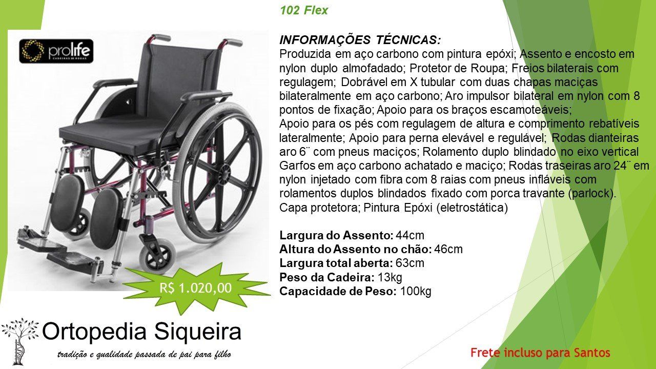 cadeira de rodas prolife PL 001