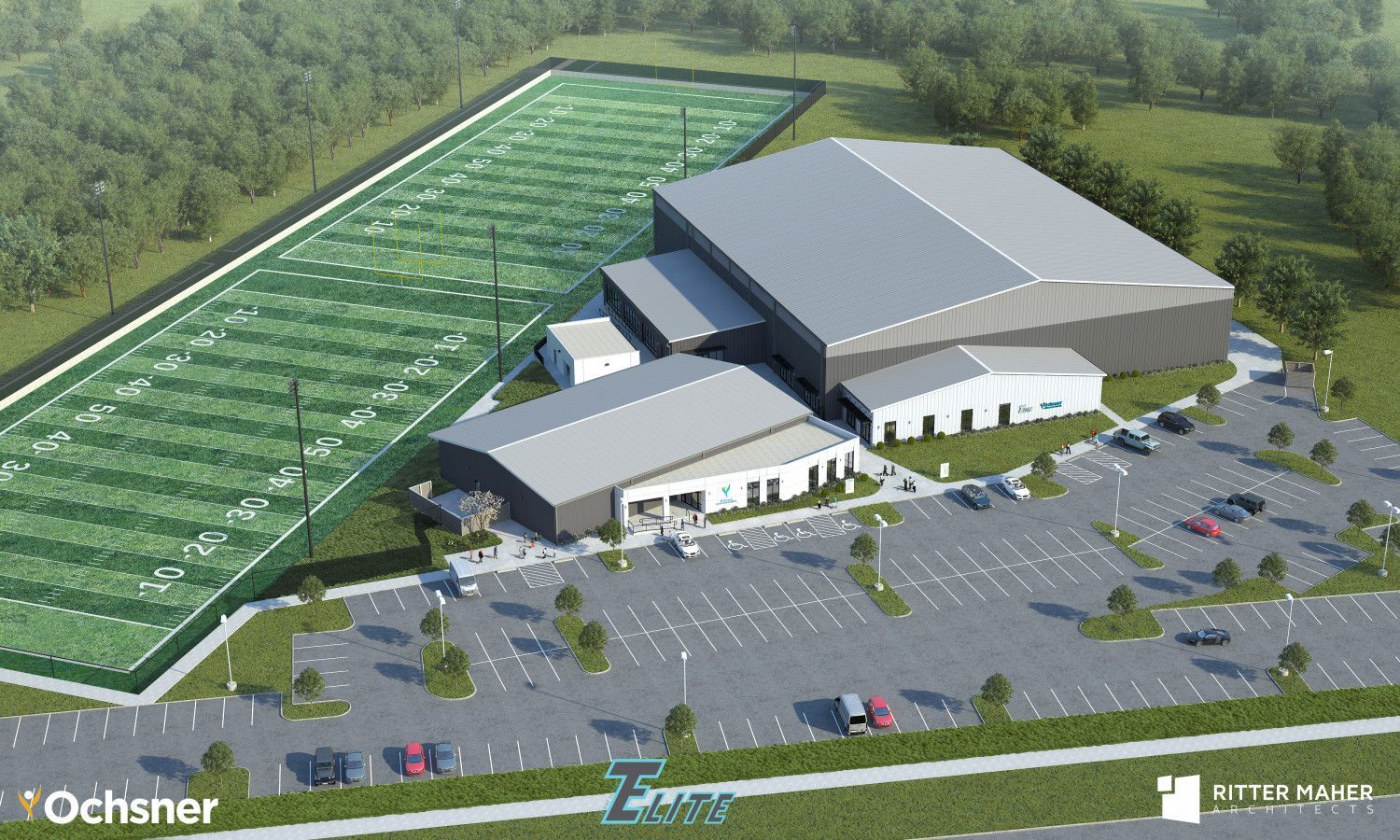 An artist 's impression of the ochsner sports center