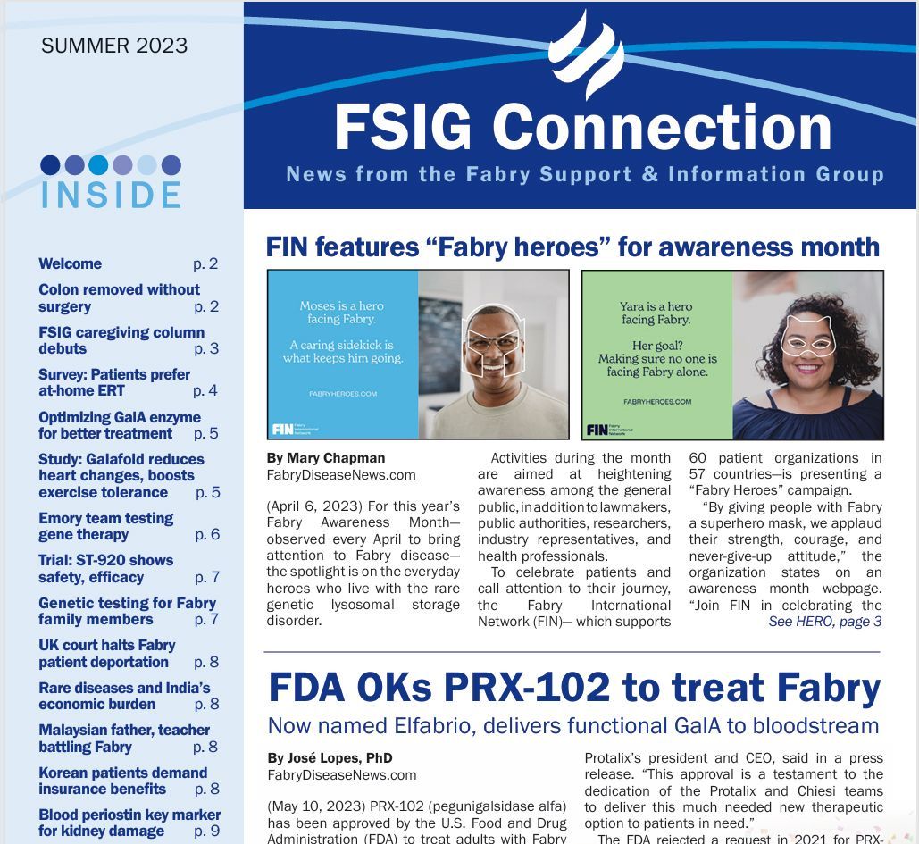 Newsletter with headline 