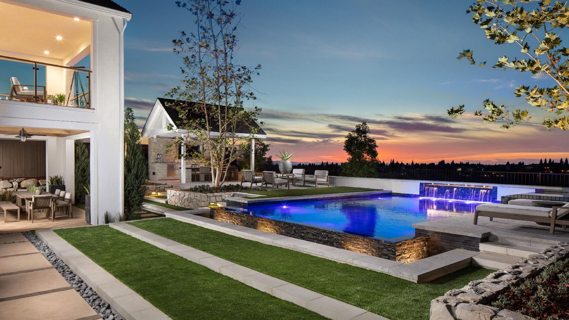 Luxury homes for sale in Rocklin, CA - luxury backyard with a pool