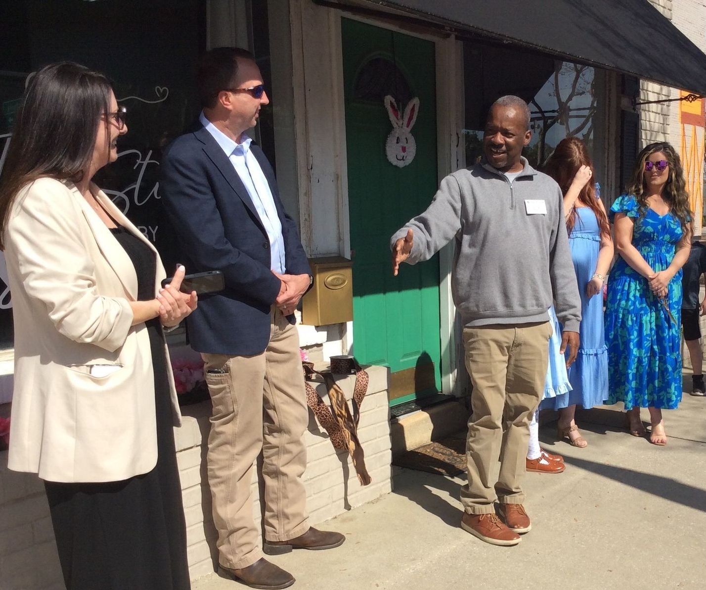 Greg at a ribbon cutting