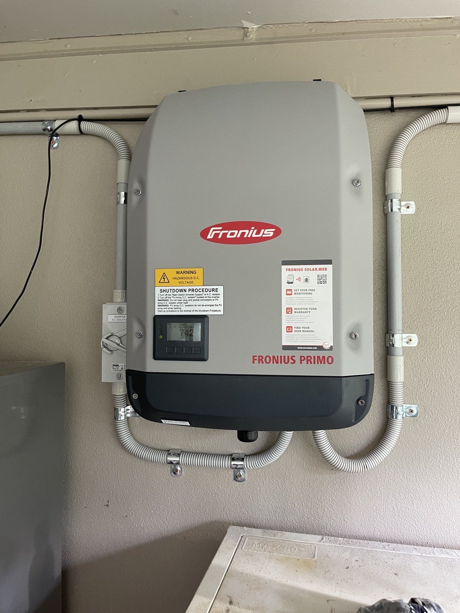Newly Installed Solar Inverter — Electricians in the Proserpine, QLD