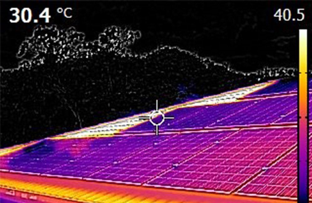 A Thermal Image Of A Solar Panel — Electricians in the Whitsundays, QLD