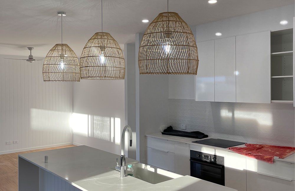A Modern Kitchen Lighting — Electricians in the Whitsundays, QLD