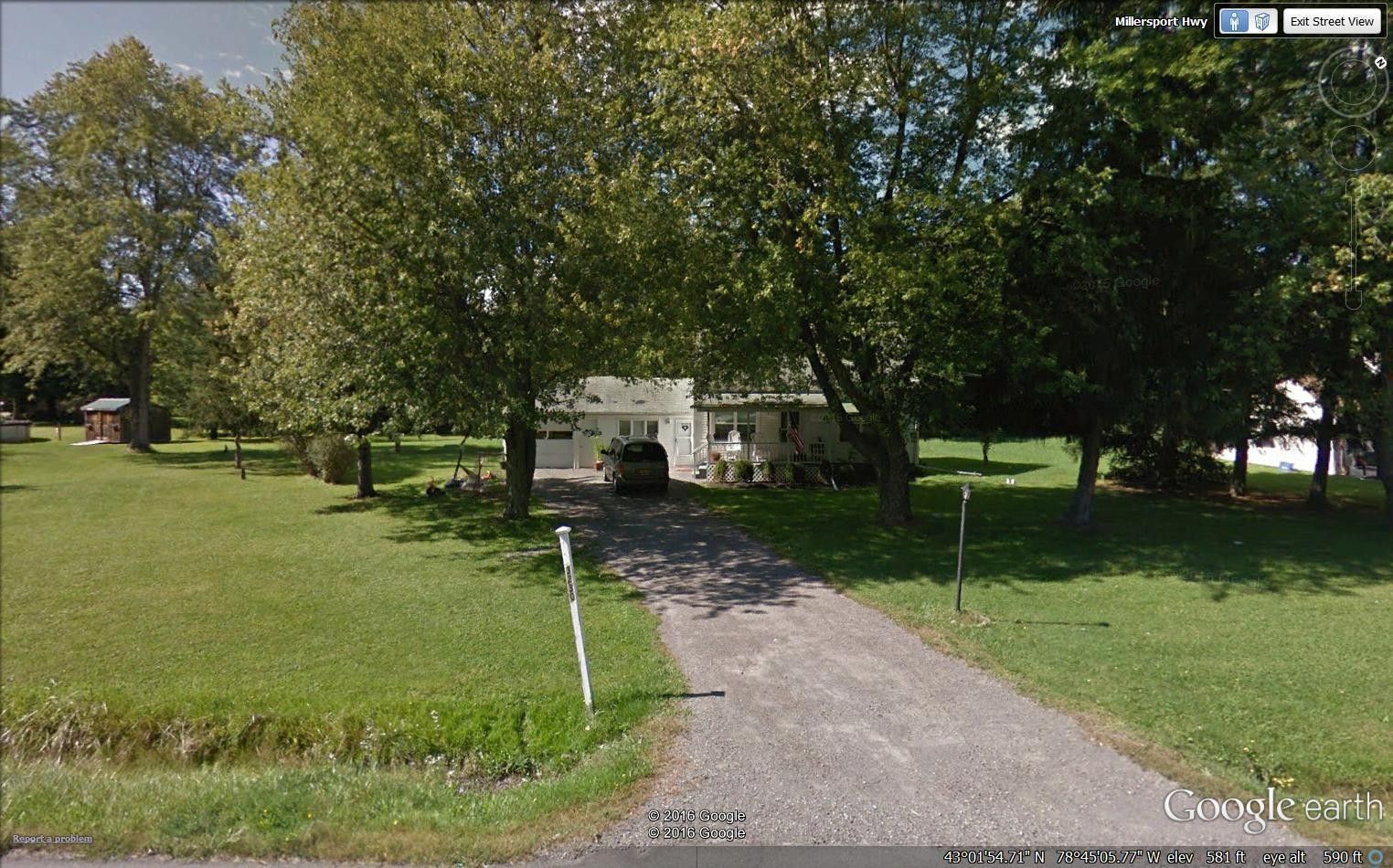 A google maps image of a house and driveway