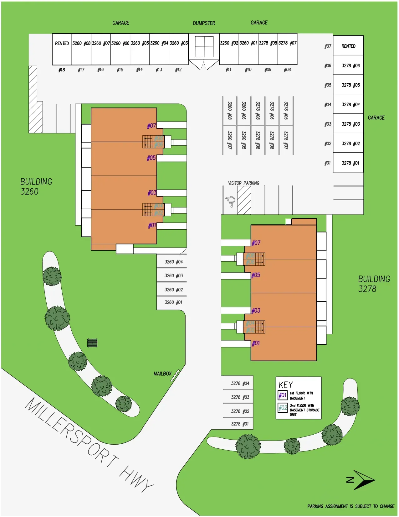 A map of millersport way shows a lot of buildings