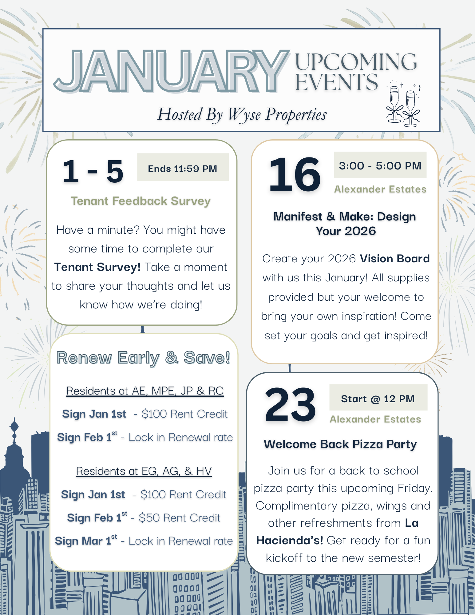 Upcoming Fall Events Schedule Hosted by Wyse Properties