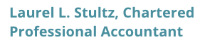 A logo for laurel l. stultz chartered professional accountant