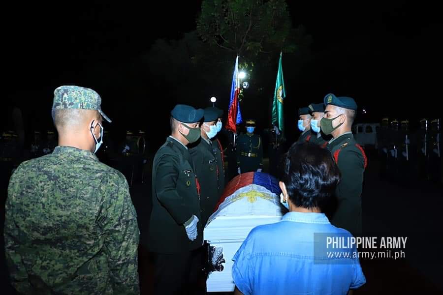 Philippine Army renders military honors for Cpl. Winston A. Ragos (Ret ...