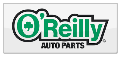 O’Reilly Auto Parts logo in green and black with a shamrock in the “O”