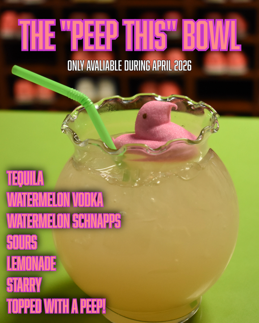 April fishbowl , bowling and drinking

