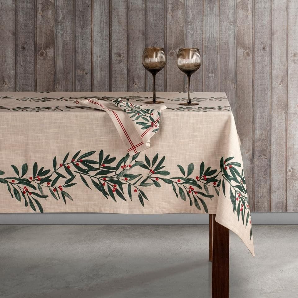 A Table With A Table Cloth And Two Wine Glasses On It — Caba's Drapery In Coffs Harbour, NSW