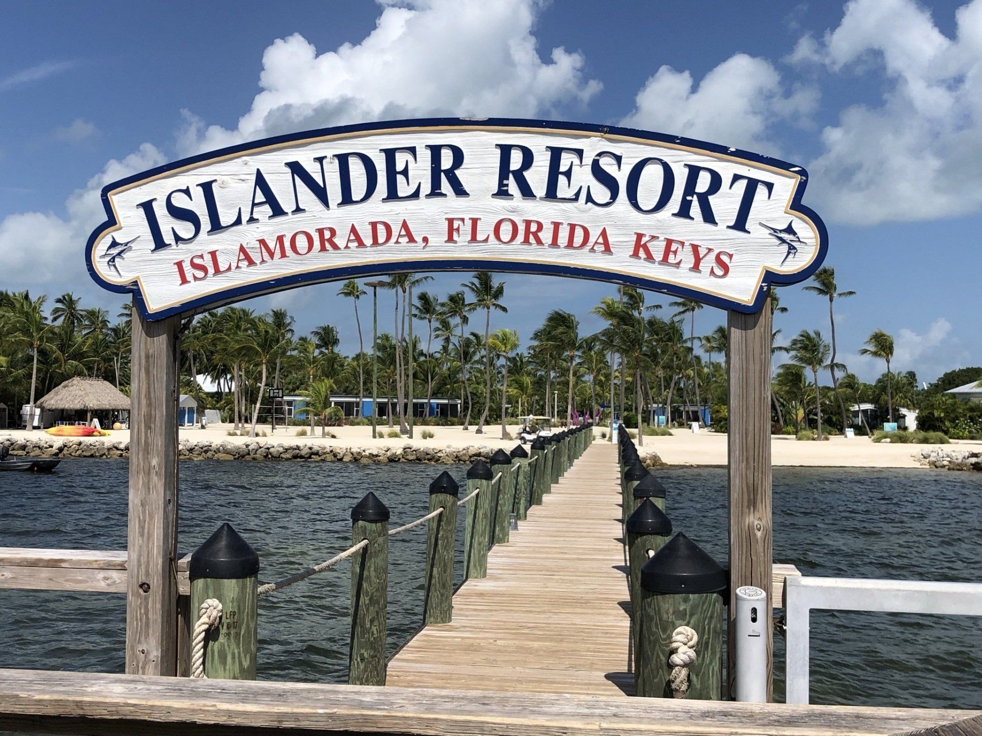 A dock leading to the islander resort in islamorada florida keys