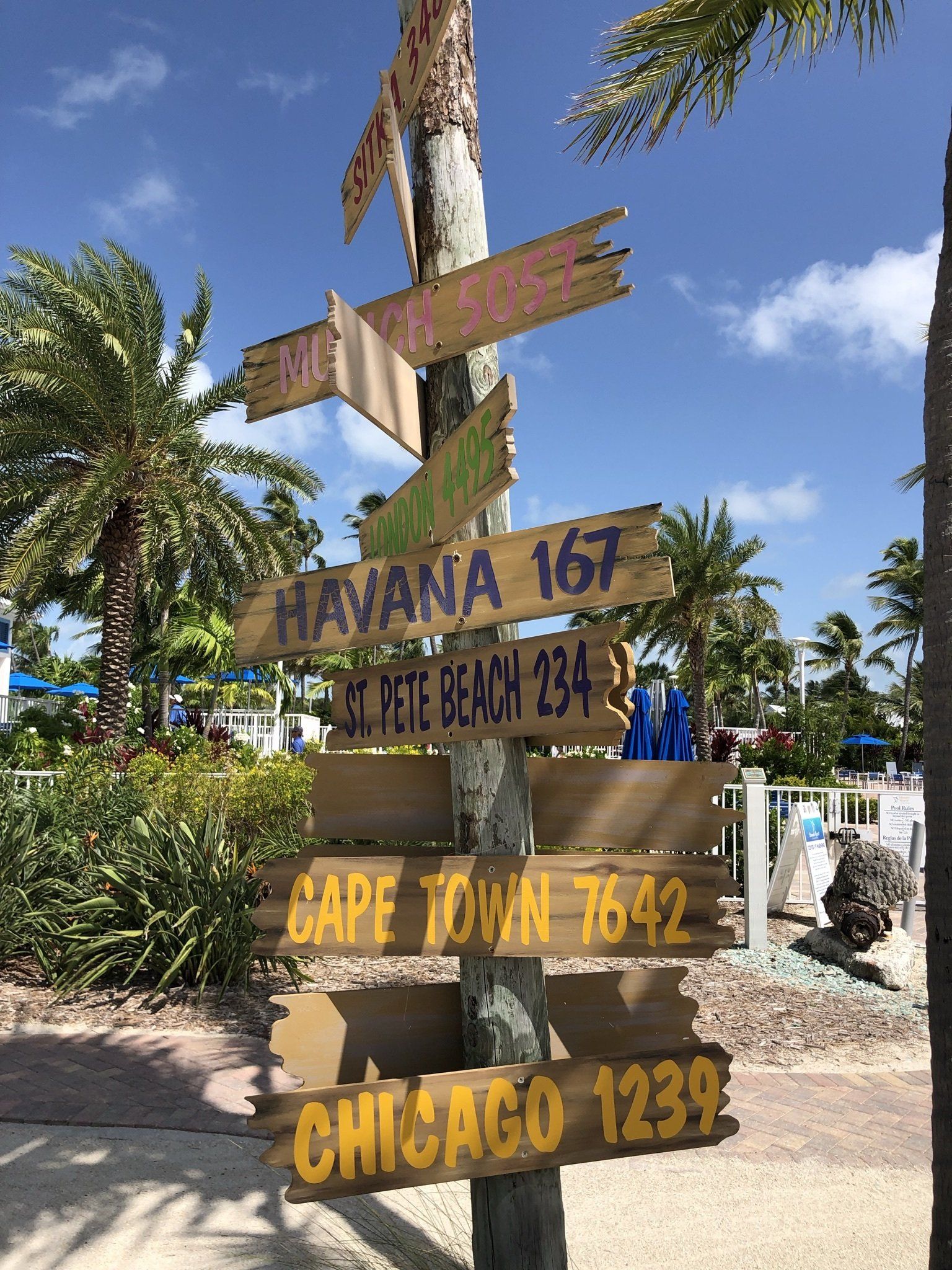 A wooden sign that says havana 167 on it