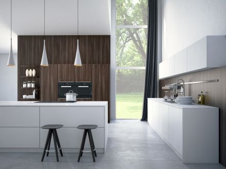 kitchen installation with simple aesthetics