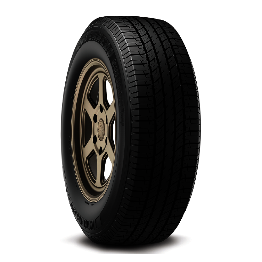 a black tire with a bronze rim on a white background