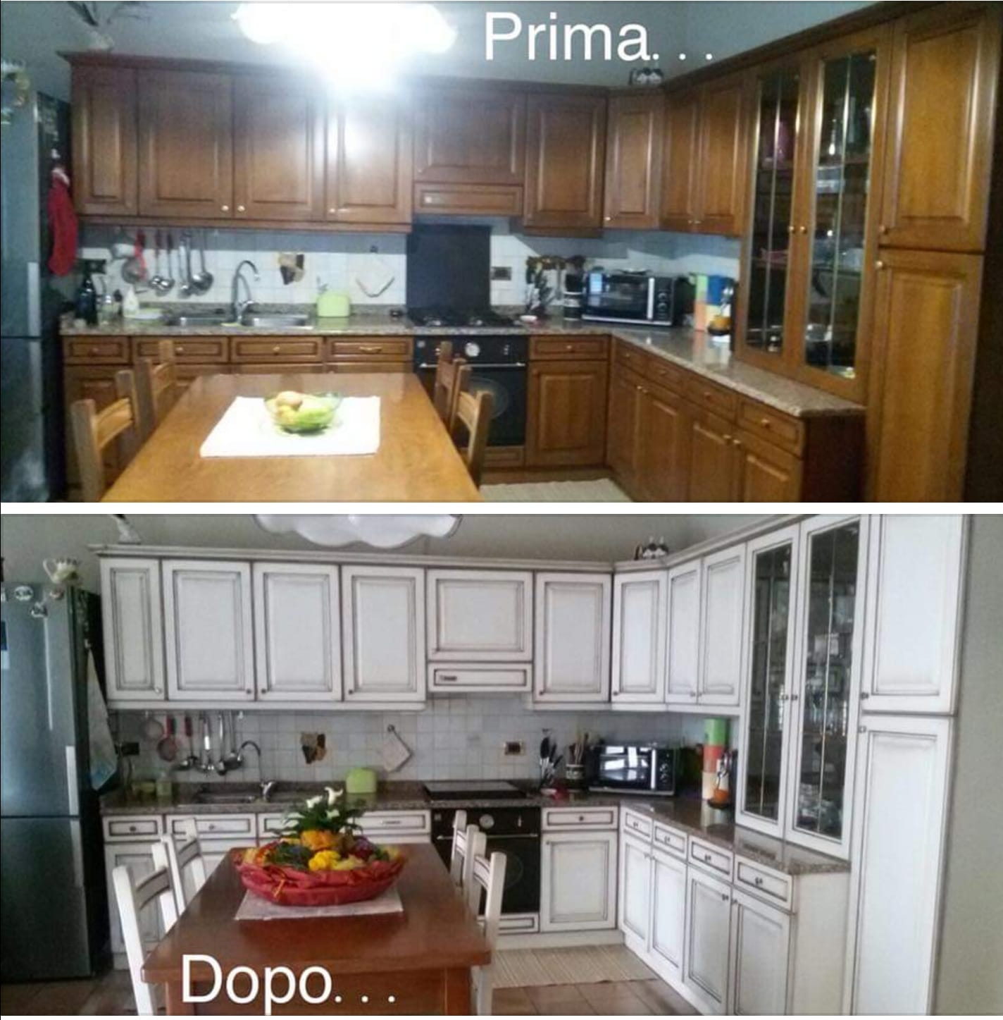 restauro cucina in legno