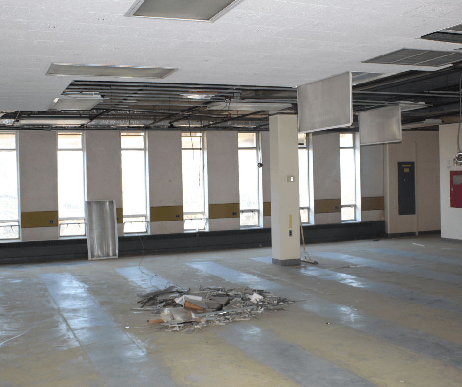 Interior demolition at Albright College