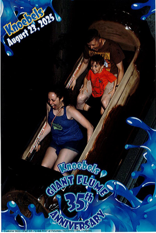 Empire Group employees enjoy the Great Flume.