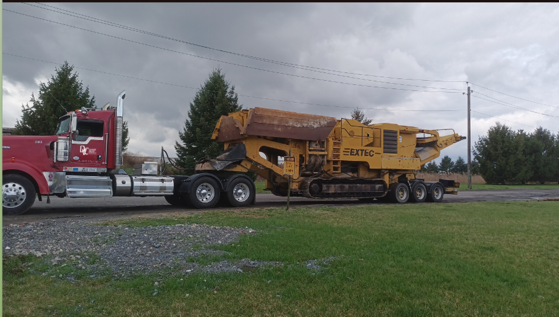 Moving an Extec Crusher in Evansville, PA