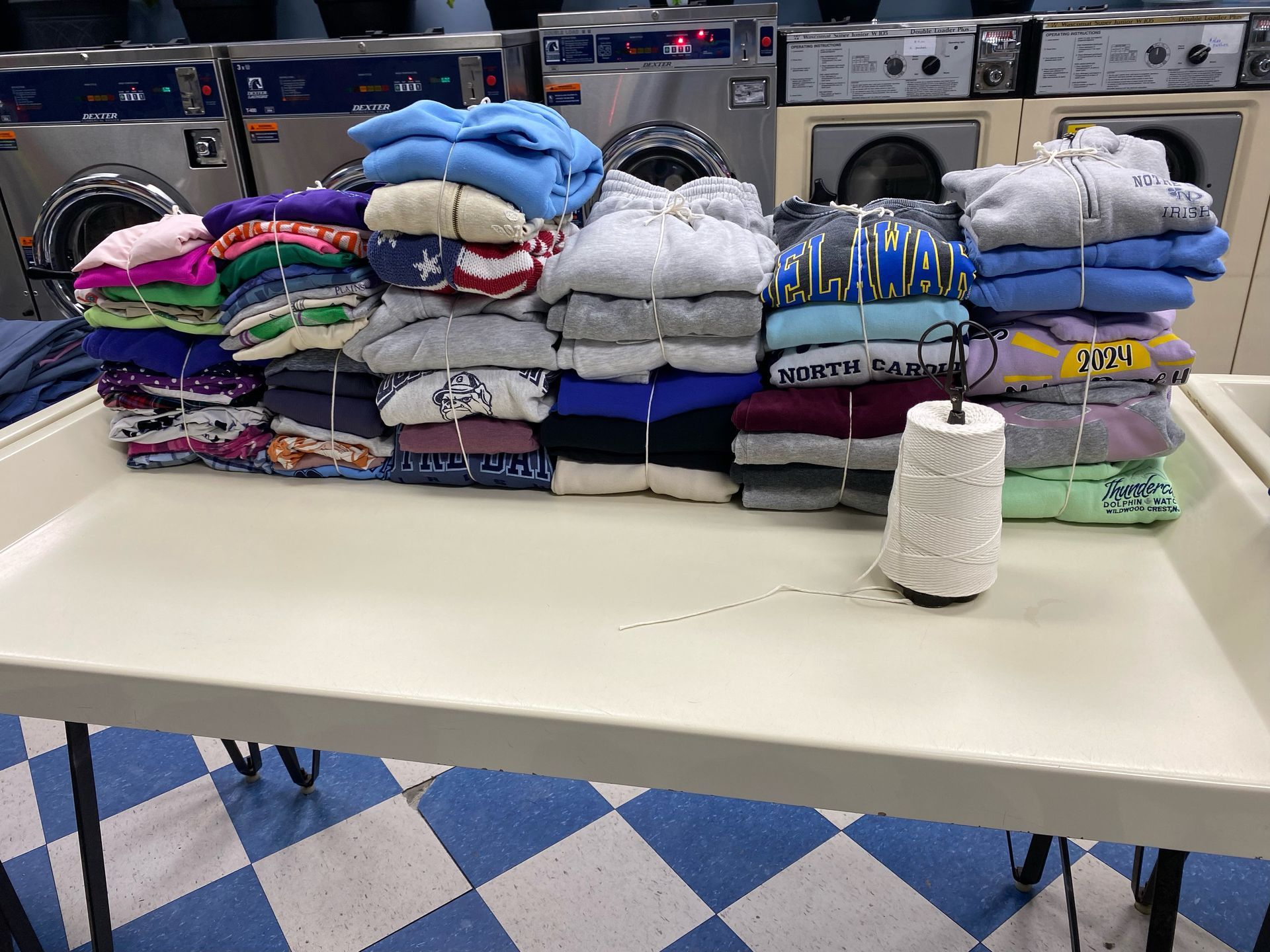 Cleaned Laundry On Top Of Counter