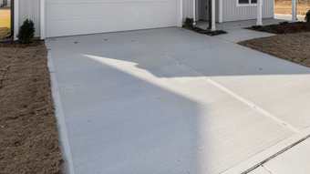 a new concrete driveway