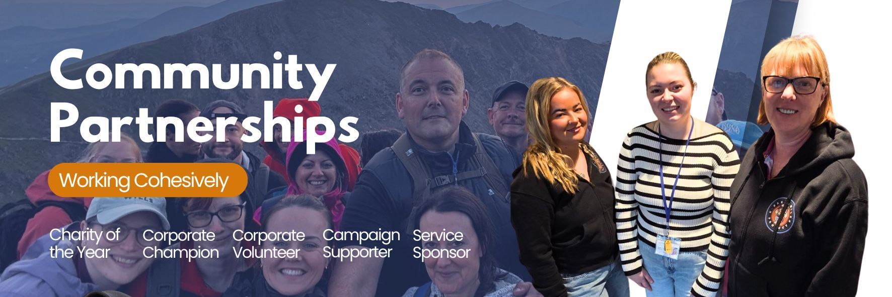 A blue food trailer, The Little Bluebird Cafe, with trees and a bright sky in the background.