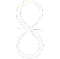 Light beige infinity symbol on a white background.