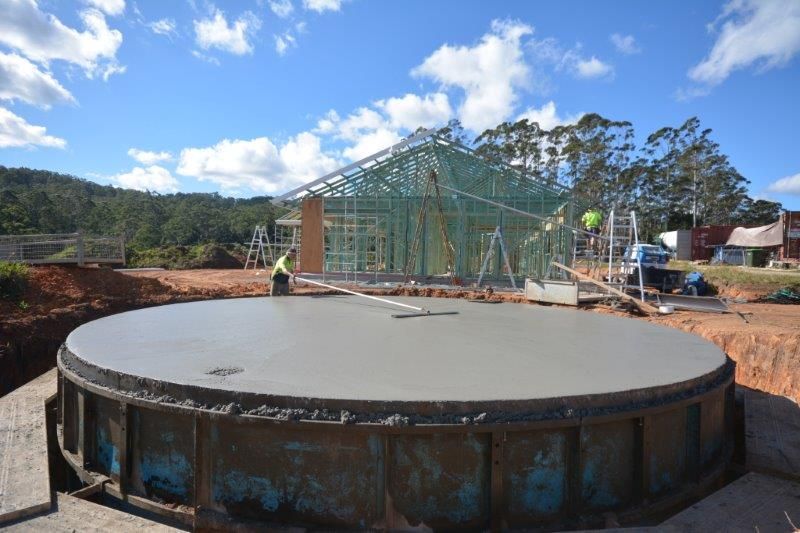 Construction Site with Large Concrete Slab — Coffs Harbour, NSW — Coolamon Concrete Tanks
