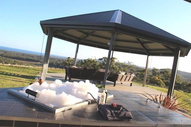 Gazebo with a Large Tub of Foam — Coffs Harbour, NSW — Coolamon Concrete Tanks