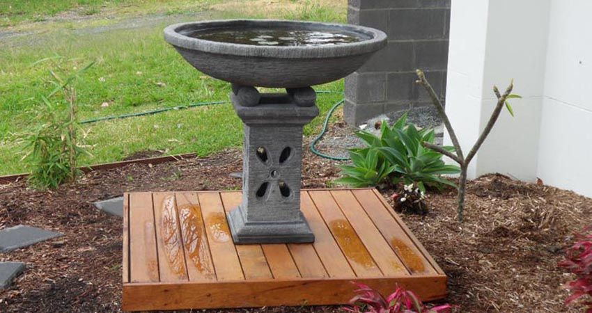 A Bird Bath Close-up — Coffs Harbour, NSW — Coolamon Concrete Tanks
