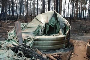 Melted Plastic Tank — Coffs Harbour, NSW — Coolamon Concrete Tanks