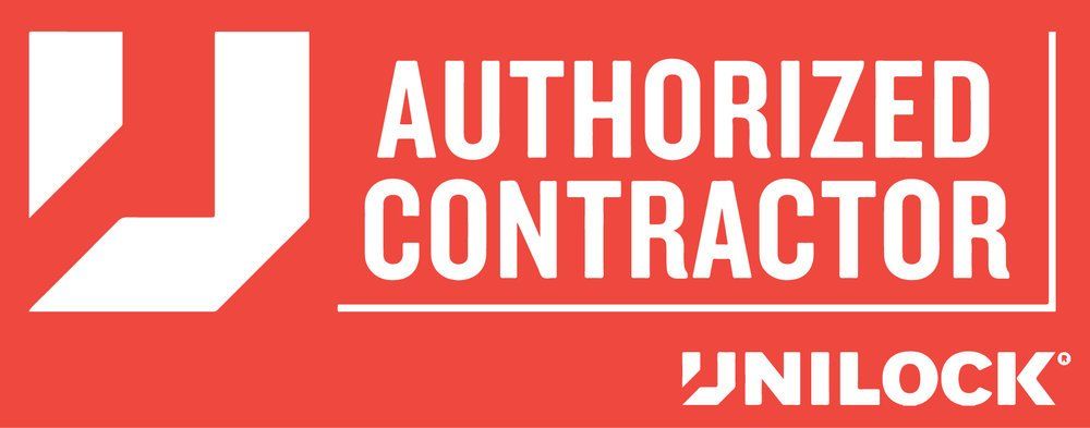 A red sign that says authorized contractor on it.