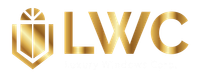 Gold logo with a gift-shaped emblem and 