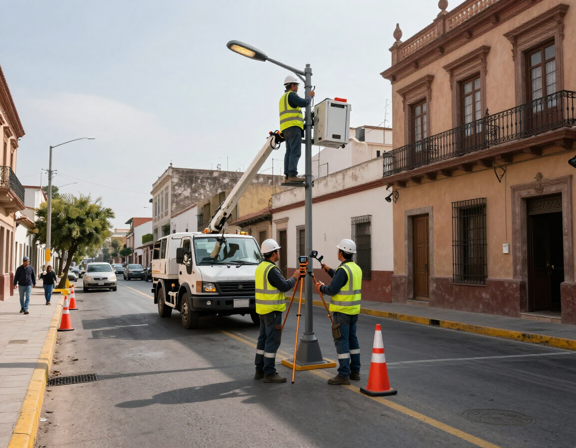 Instalación de alumbrado público municipal
