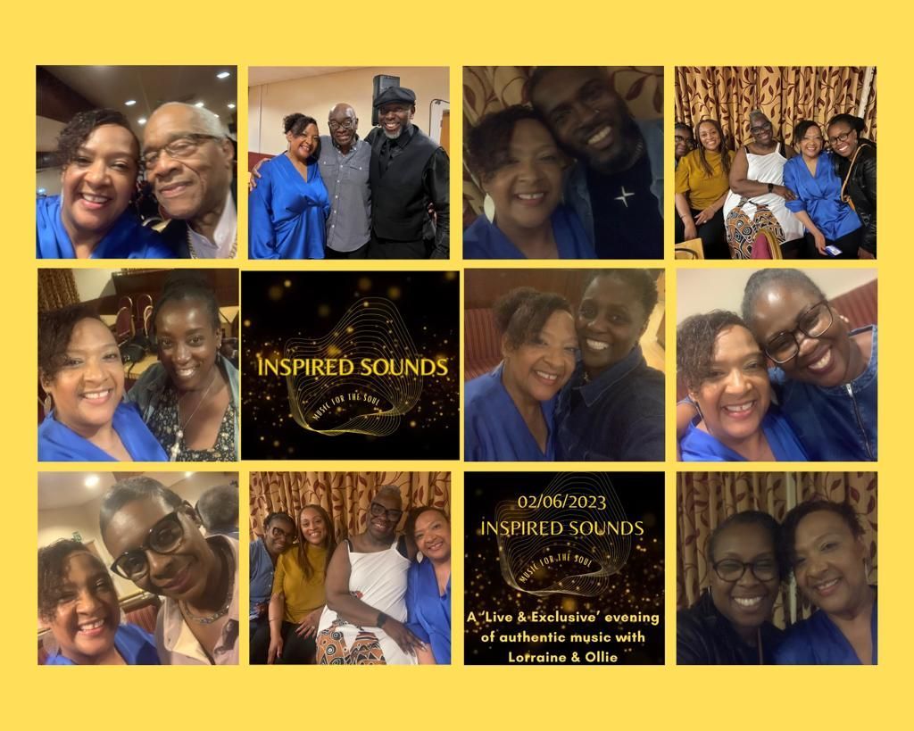 A collage of pictures with the words inspired sounds on the bottom including Ollie P