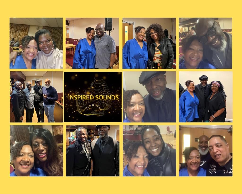 A collage of photos with the words inspired sounds on the bottom including Ollie P