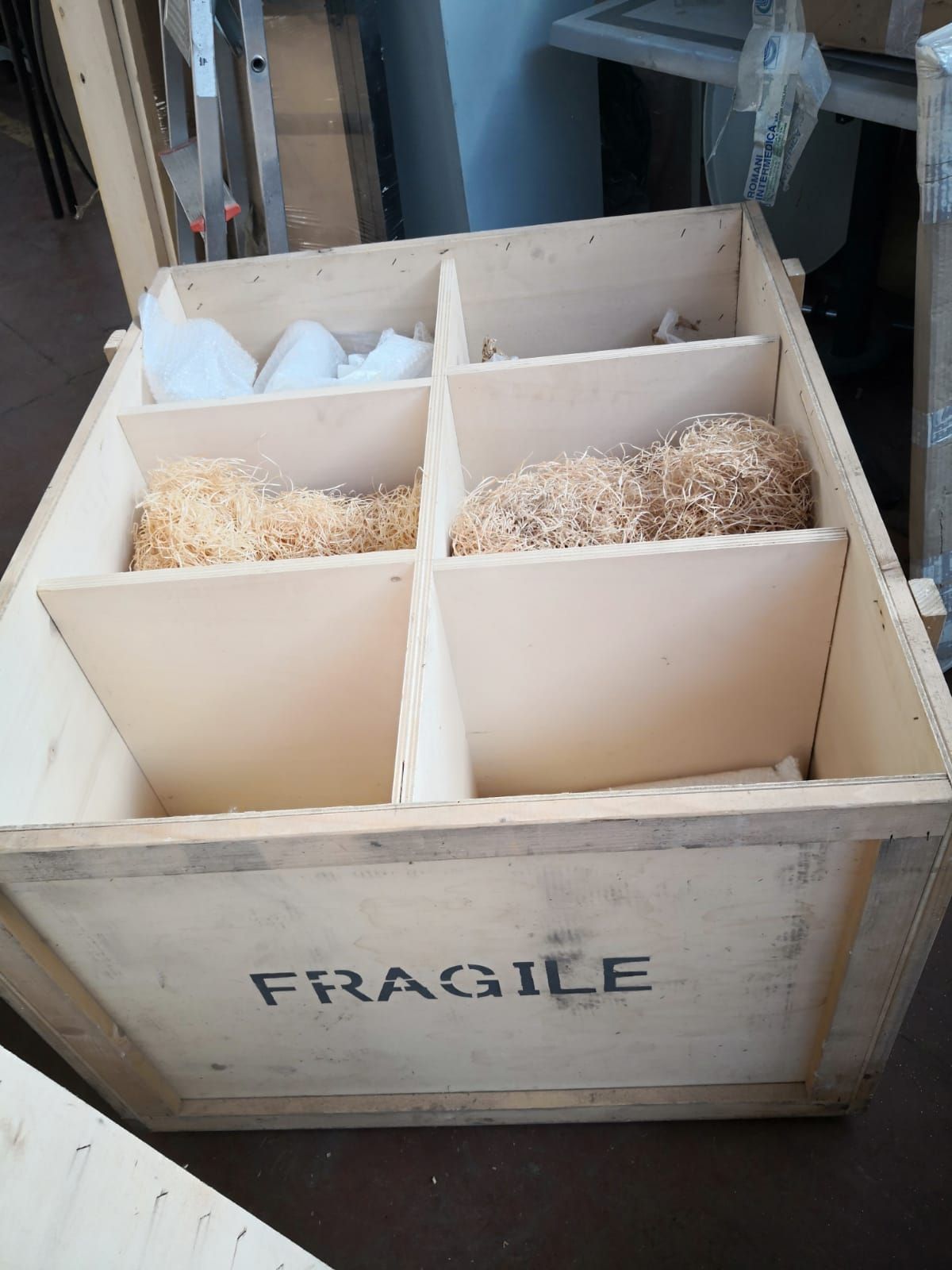 cassa personalizzata trasporto opere d'arte