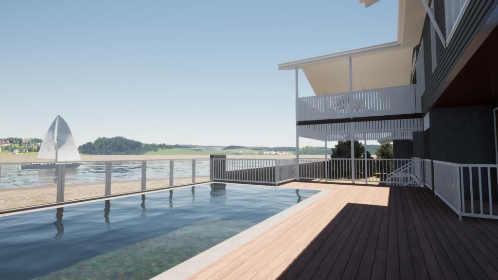 An Artist's Impression of a House With a Swimming Pool — Drawing Works In Townsville City, QLD