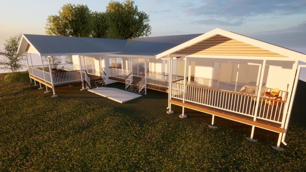 An Artist's Impression of a House With a Large Porch — Drawing Works In Townsville City, QLD