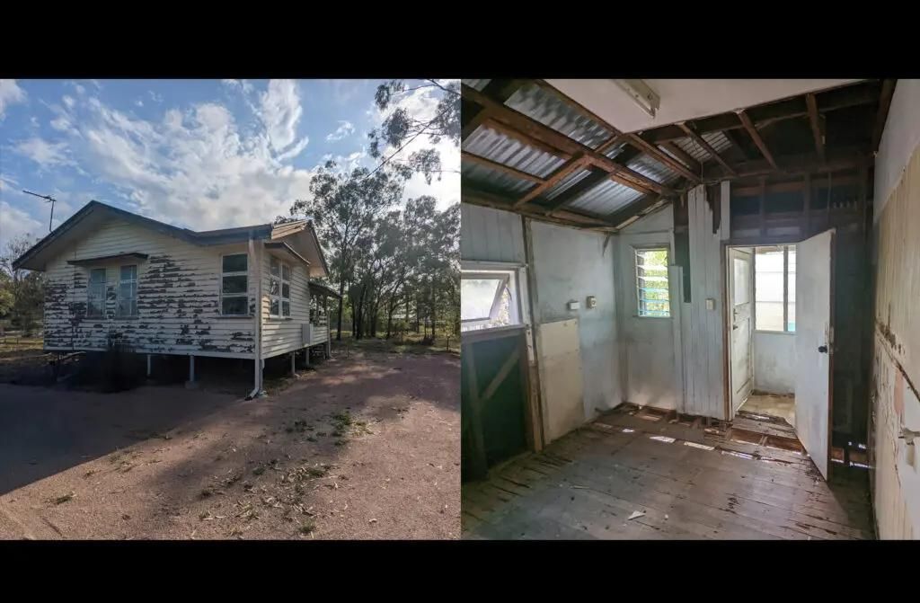 A Before and After Picture of a House and a Room — Drawing Works In Townsville City, QLD