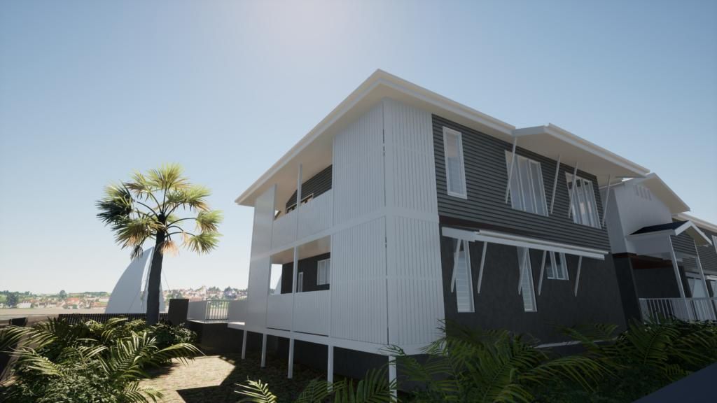 A Large White House With a Palm Tree in Front of It — Drawing Works In Townsville City, QLD