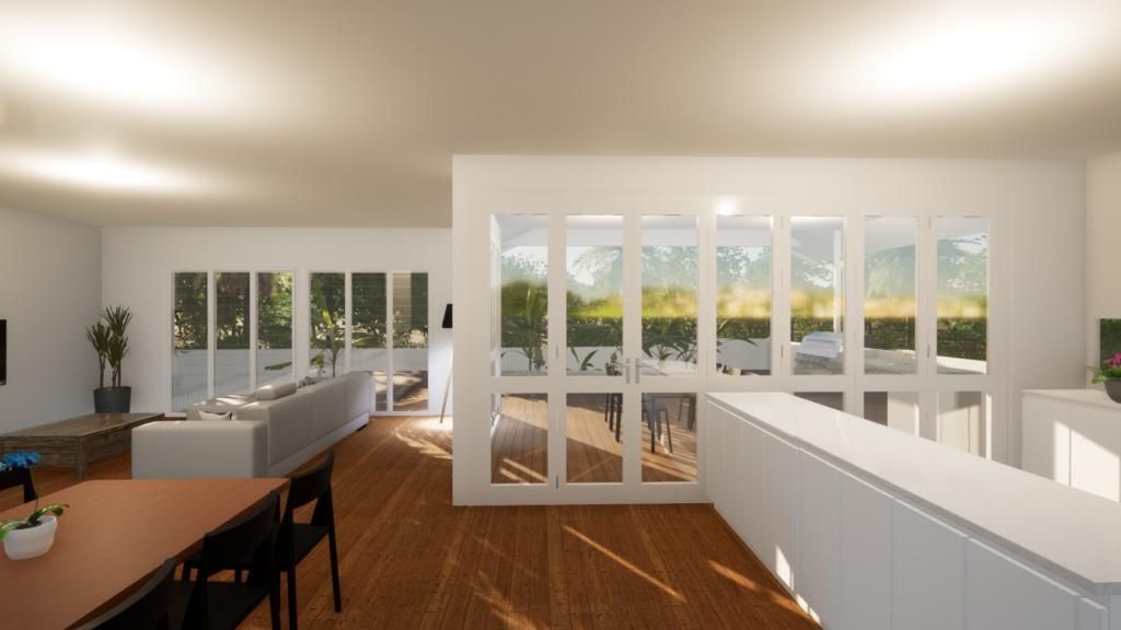 An Artist 's Impression of a Living Room and Dining Room in a House — Drawing Works In Townsville City, QLD
