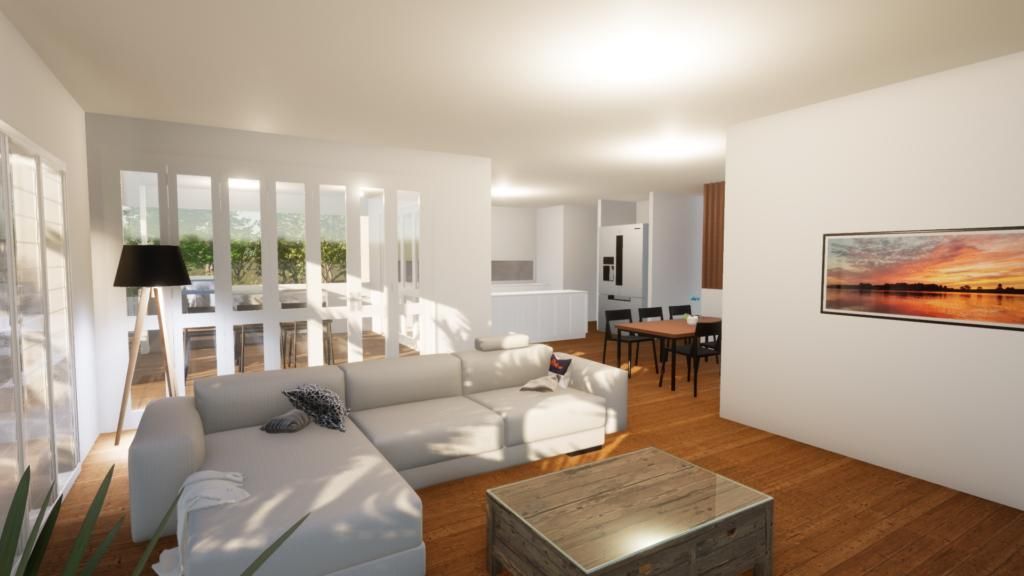 An Artist 's Impression of a Living Room With a Couch and a Coffee Table — Drawing Works In Townsville City, QLD