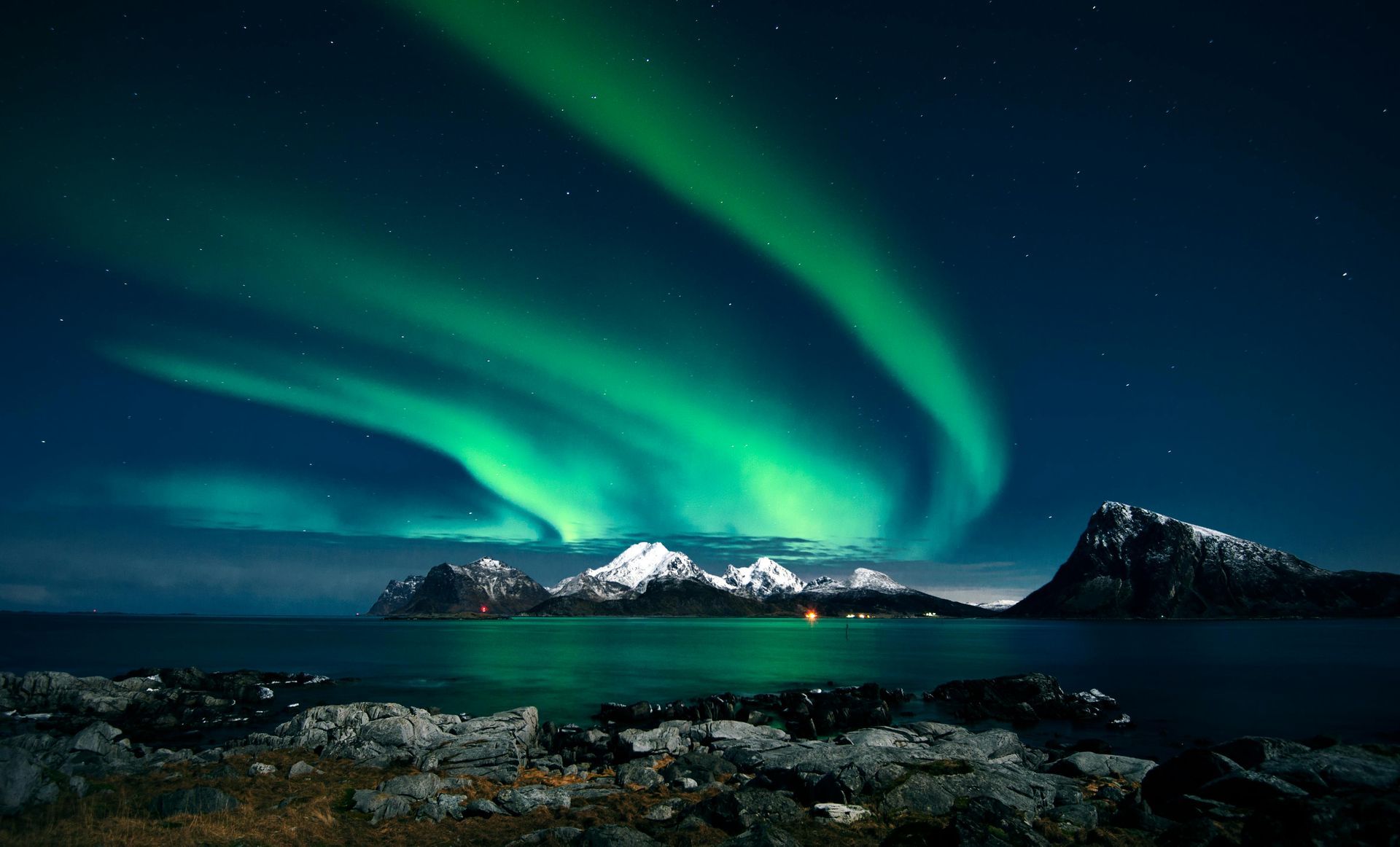 Polarlichter im Winter